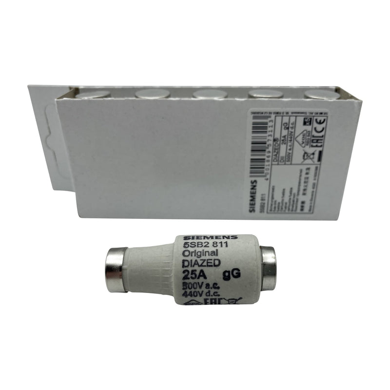 SIEMENS - x5 pieces DIAZED fuse link 500V 25A
