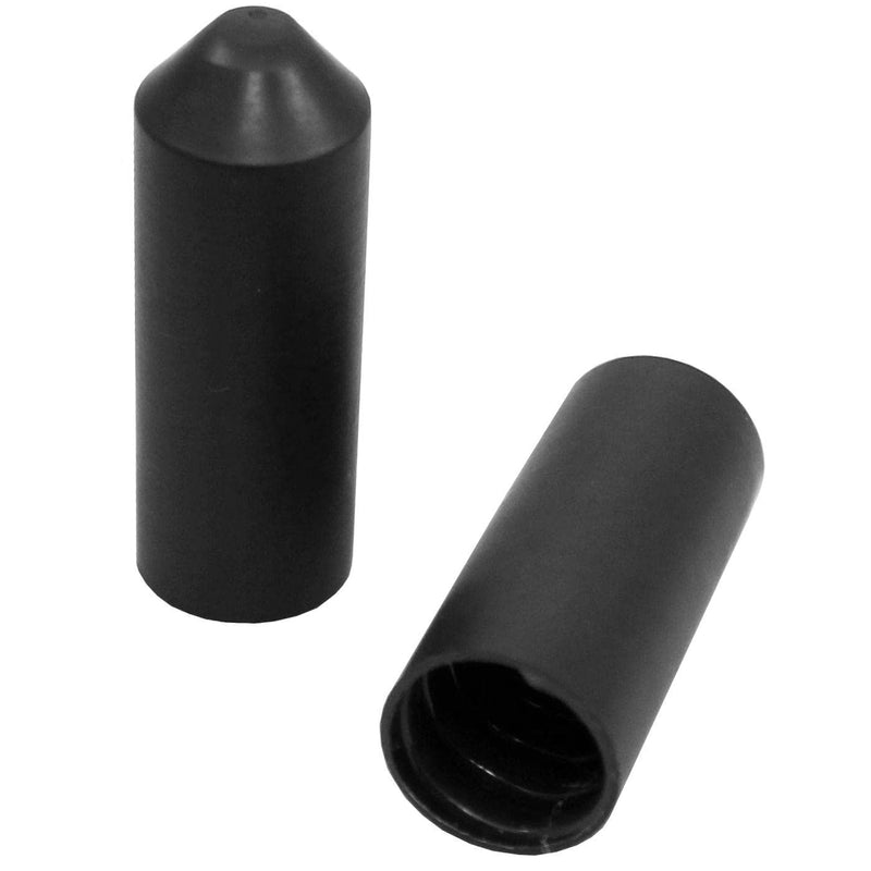 Warm shrink end cap 14.0 -> 5.0mm ; Length: 45mm ; Heat Shrink End Cap Black 14.0mm -> 5.0mm