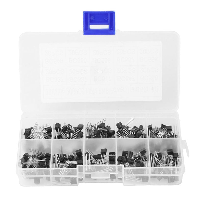 200pcs 10 Values NPN PNP Power General Purpose Transistors Assortment Kit TO-92 BC327-BC558 REUSABLE PACKAGING socialme-eu