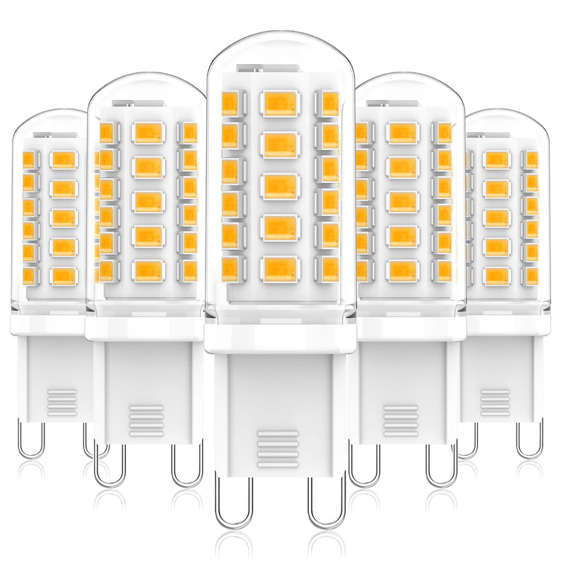 G9 LED Bulbs, 5 W Replacement for Halogen Lamp G9 40 W 33 W, AC 230 V G9 Mini Bulb, No Flickering 420 lm, Not Dimmable, Pack of 5 2700k Warm White 5 Pieces (Pack of 1)