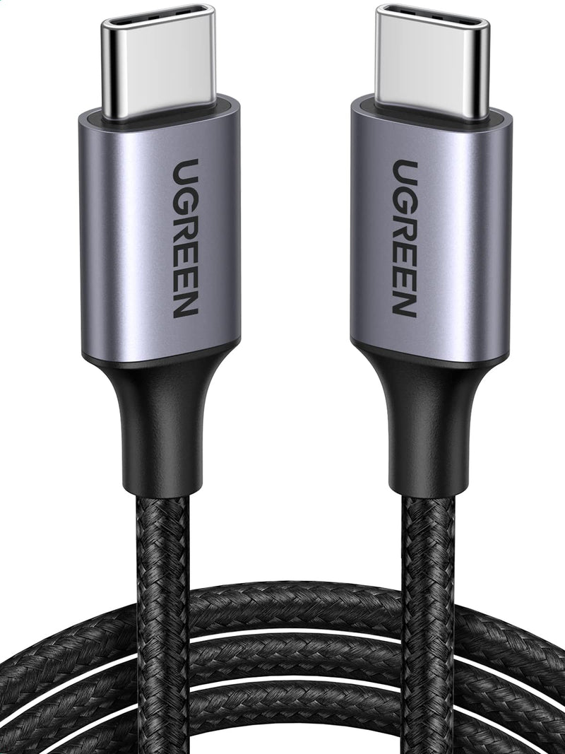 UGREEN USB C to USB C cable 60W PD 3.0, PPS USB-C charging cable compatible with iPhone 15 Pro Max Galaxy S24 S23 S22 A54 A34 A14 MacBook Air M2 iPad Pro 12.9 iPad Air 5/Mini 6, Pixel 7 Pro etc. (1M) 1.0 meters