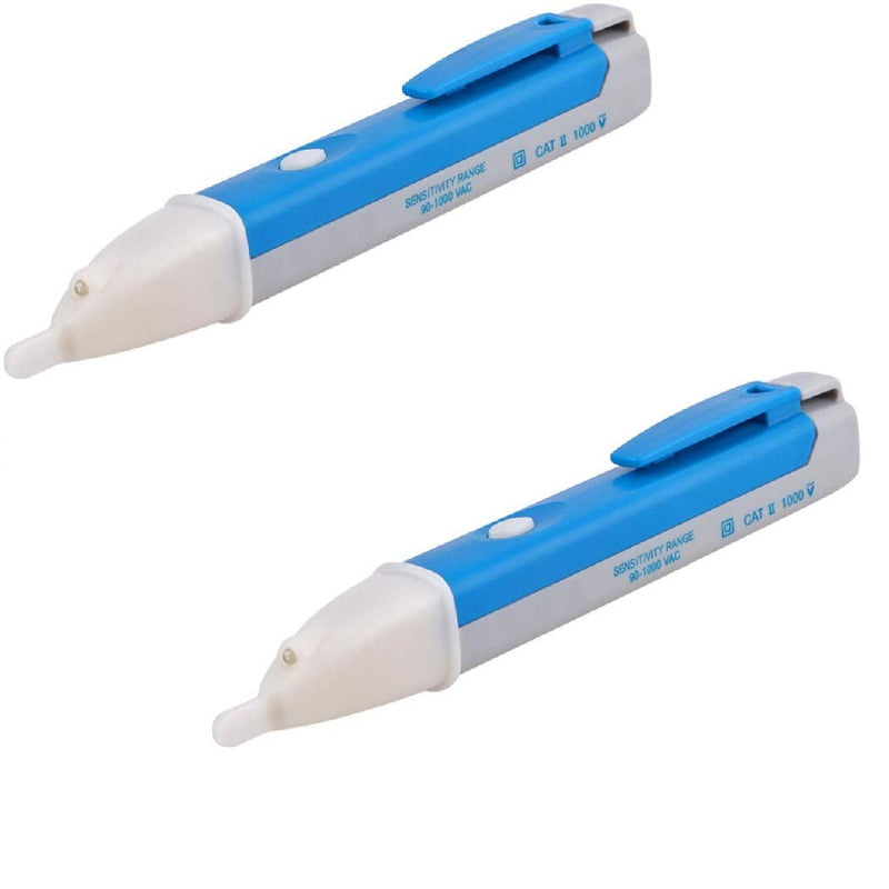 DollaTek 2Pcs Non-Contact Voltage Tester Electrical Voltage Tester Pen 90-1000V AC Inductive Electrical Tester Pen