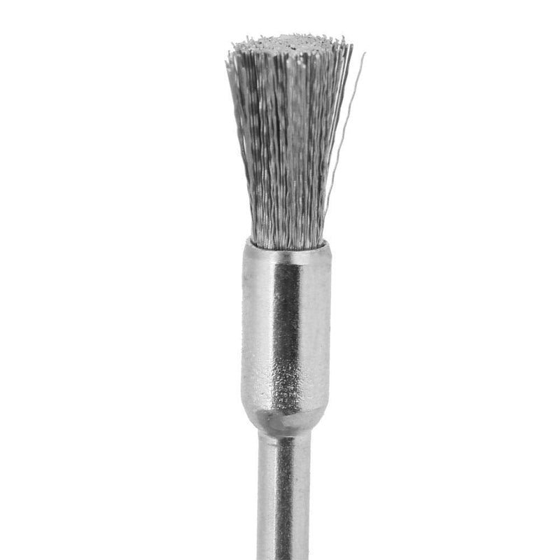 Steel Wire Brush 3 mm Diameter Shaft Mini Polishing Tool for Metal Wood Stone Surface Cleaning (15 Pieces (3 x 5 mm))) (3*5mm