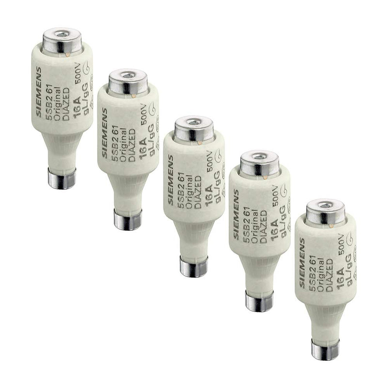 SIEMENS - x5 pieces DIAZED fuse link 500V 20A