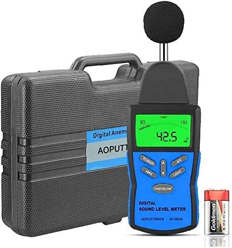 Decibel Meter, Digital Sound Level Meter, Measuring 30dBA~130dBA Portable LCD Display Sound Level Meter A/C Weighted for Home Workshops, MAX/DataHold 2.ap-882a(30~130dba/Dbc)