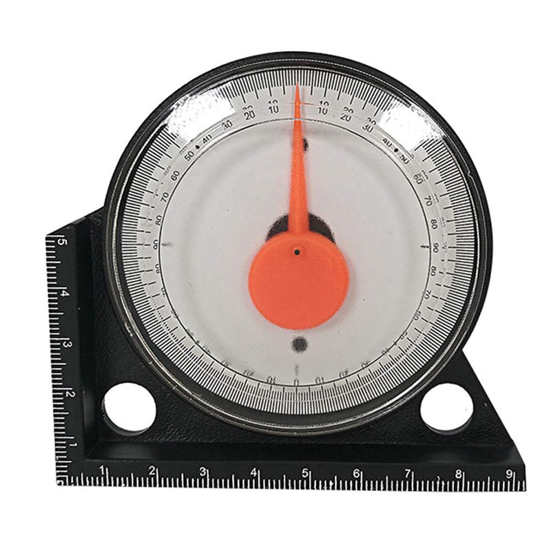 Protractor High Precision Mini Slope Measuring Device Inclinometer Multifunctional Tilt Level Ruler Magnetic Pointer Angle Meter (9.5 x 9.5 cm) 9,5x9,5 cm