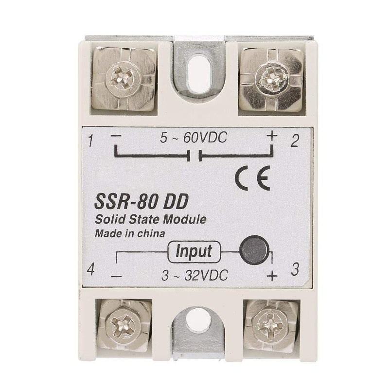 80A Solid State Relay SSR Relay Module 5mA - 25mA DC 3V-32V to DC 5V-60V 80DD 80A