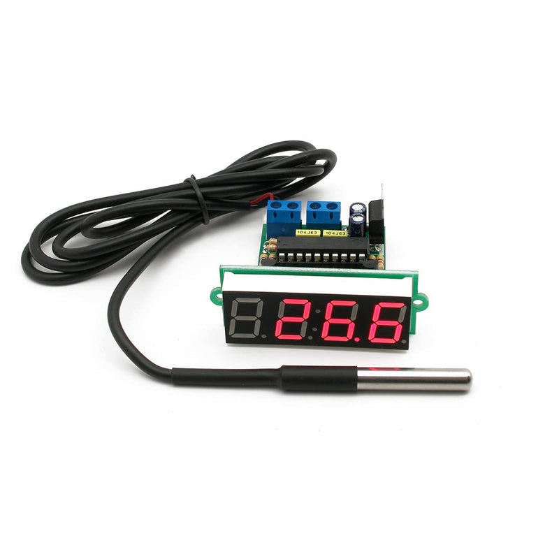 AVT3122 KIT DIY - LED Thermometer with Red Display, Temperature Display, DIY, LED, Electronics Construction Kit, Soldering, Training, Learning, Project for Beginners