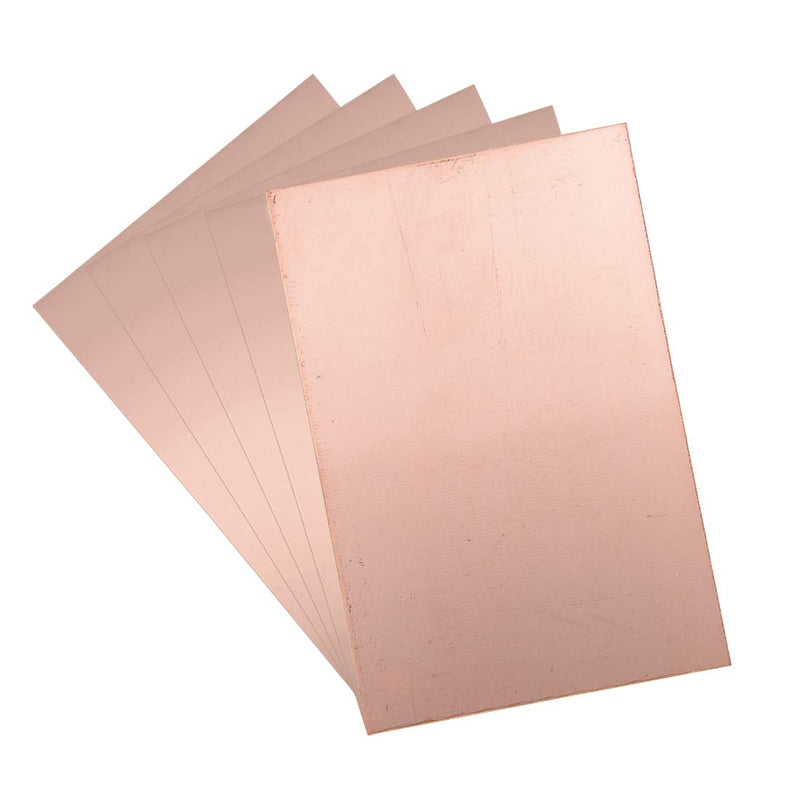 sourcing map 5pcs. Double Sided Copper Clad Laminate PCB Circuit Board FR4 180x120mm 7.09x4.72 Inch 1.5mm Thickness DIY Prototype PCB Board Nameplate