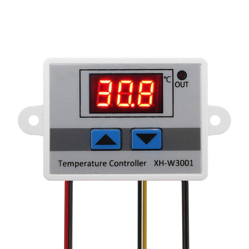 ARCELI Digital LED Temperature Controller Module, XH-W3001 Thermostat Switch with Waterproof Probe, Programmable Heating Cooling Thermostat（12V）