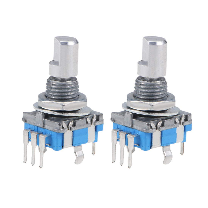 sourcing map 2 pieces 360 degree rotary encoder code switch digital EC11 7 | 15mm D-shaft