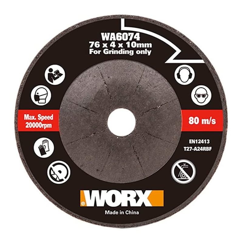 WORX WA6074 grinding wheel for WX801 shredder 76 mm