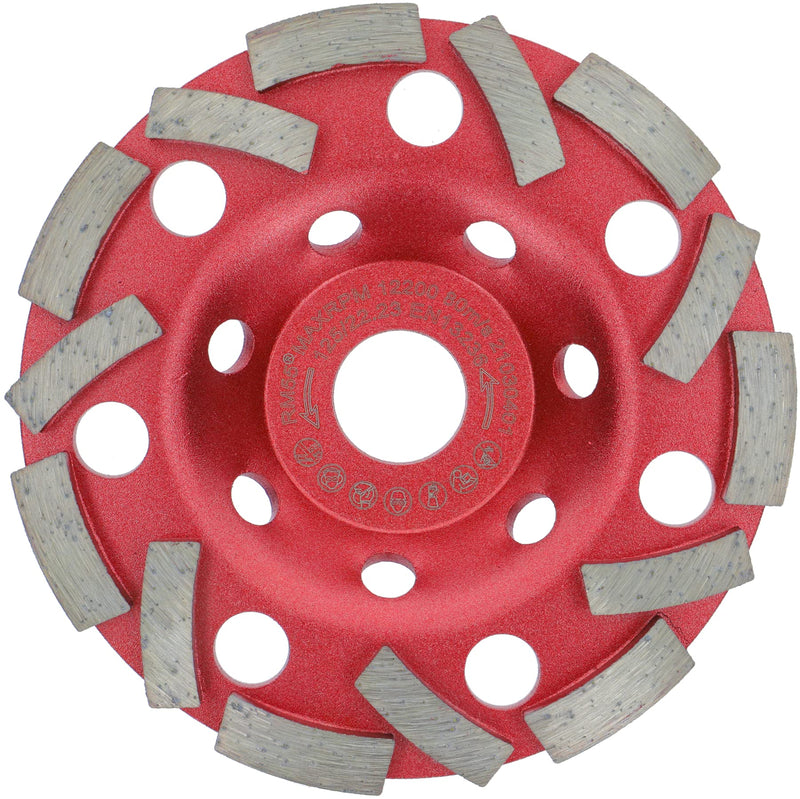 PRODIAMANT diamond grinding cup extra speed concrete 125 mm x 22.2 mm grinding disc for concrete tile adhesive and masonry 125mm