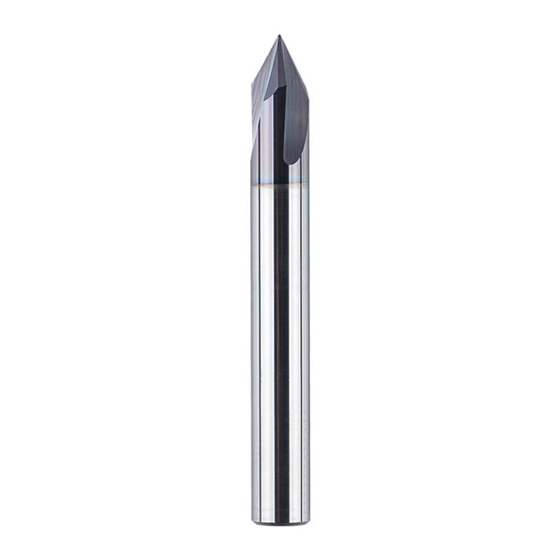SpeTool chamfer cutter engraving cutter 3 flutes V groove cutter 6 mm shank 60 degrees solid carbide engraving end mill wood cutter with TiAlN coating CNC cutter for router for machine tools and chamfering ECP3F-D6.0-R60