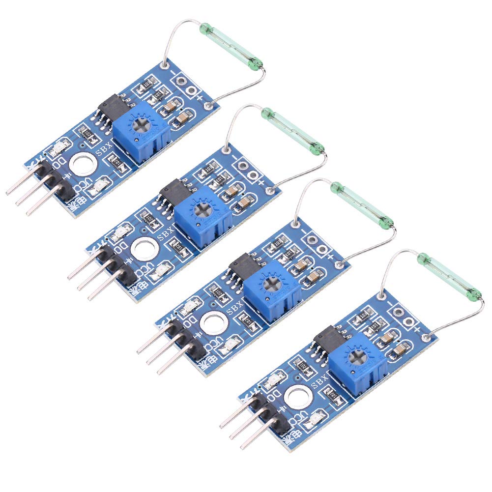 4pcs/set Reed Sensor Module Magnetic Switch Module Diy Kit Normally Open for