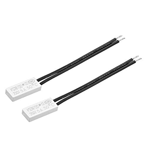 sourcing map KSD9700 Thermostat 50°C Normally Open Temperature Switch NO 5A Thermal Switch Bimetal Temperature Controller Pack of 2