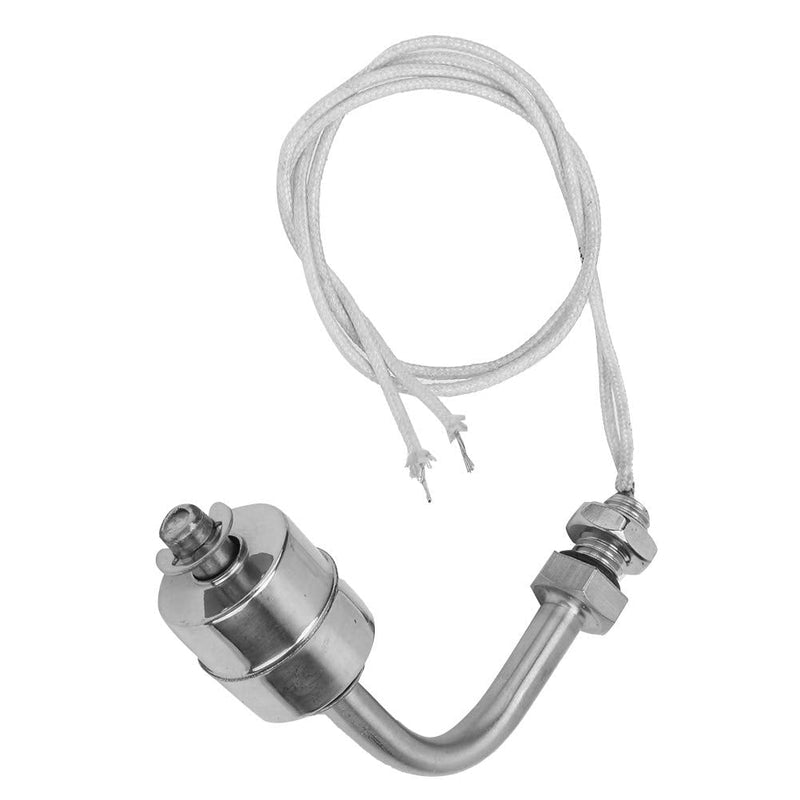 Keenso Float Switch Liquid Level Sensor, 0~220V 75mm/100mm Stainless Steel Heat Resistant Steel Liquid Level Sensor Level Switch Float Switch for Pool Can (75mm)