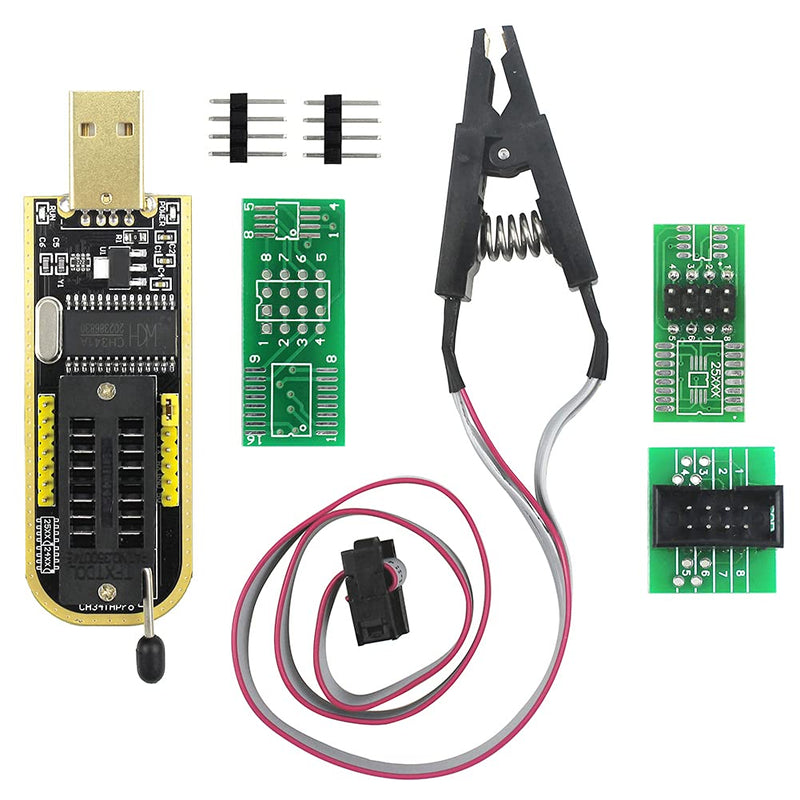KeeYees SOIC8 SOP8 Test Clip for EEPROM 25CXX / 24CXX + CH341A 24 25 Series EEPROM Flash BIOS USB Programmer