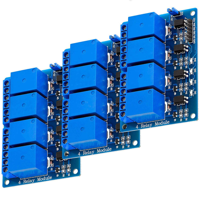 AZDelivery 3 x 4 relay module 5V with optocoupler low-level trigger compatible with Arduino including e-book!