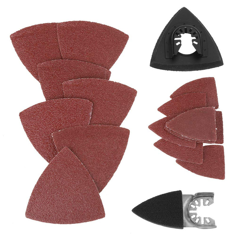 Sanding Triangles, Fydun 82PCS Oscillating Multi Tool Sand Pad Sandpaper Durable Sanding Kit for Wood Plastic Soft Metal