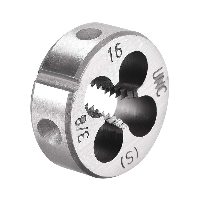 sourcing map Round Die Machine Right Thread Die Alloy Tool Steel 3/8"-16 UNC