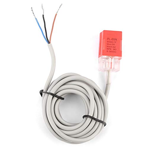 Keenso Inductive Proximity Sensor, PL-05N NPN Normally Open DC Proximity Sensor Switch 5mm Distance Magnetic Proximity Sensor Switch