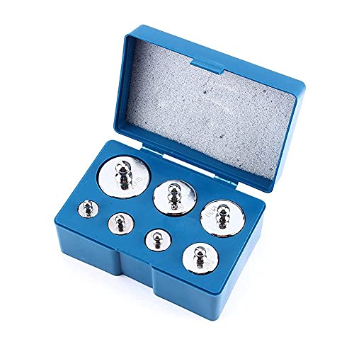 FTVOGUE 7pcs/set 500g Precision Calibration Weight Kit Class M2 Jewelry Scales with Weight Tweezers for Digital Scales Education