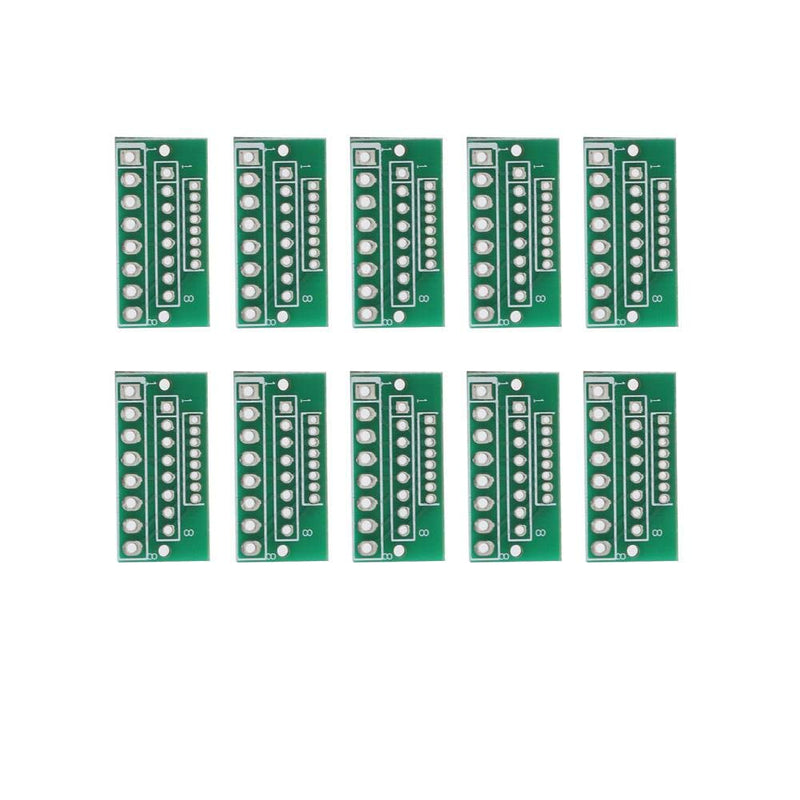 Lazmin 10Pcs 1.27MM 2.0MM 2.54MM Adapter Plate Board 8PIN for Wireless Modules