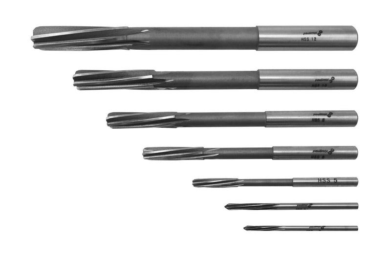 PAULIMOT HSS machine reamer set 7 pieces 3-12 mm, fit H7