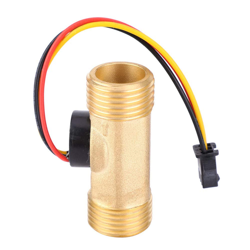 G1/2" Water Flow Hall Effect Sensor Switch 52mm Long Male Thread Flow Meter Counter 1-30L/min