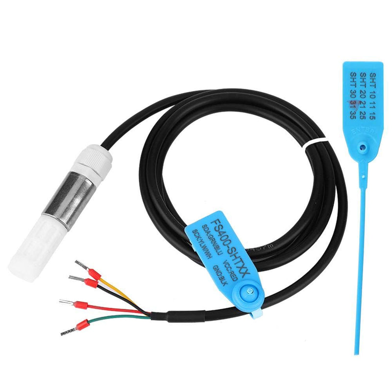 Dustproof FS400-SHT3X Digital Soil Temperature Humidity Sensor Probe Made of Stainless Steel and Plastic Housing with I2C Output(SHT31) SHT31