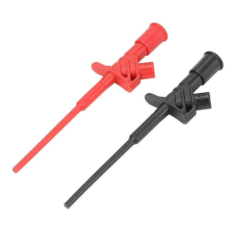 Test probe, 2 pieces. P5004 test hook clamp, quick insulated, quick professional test clamp, nickel plating, surface treatment, flexible high voltage probe