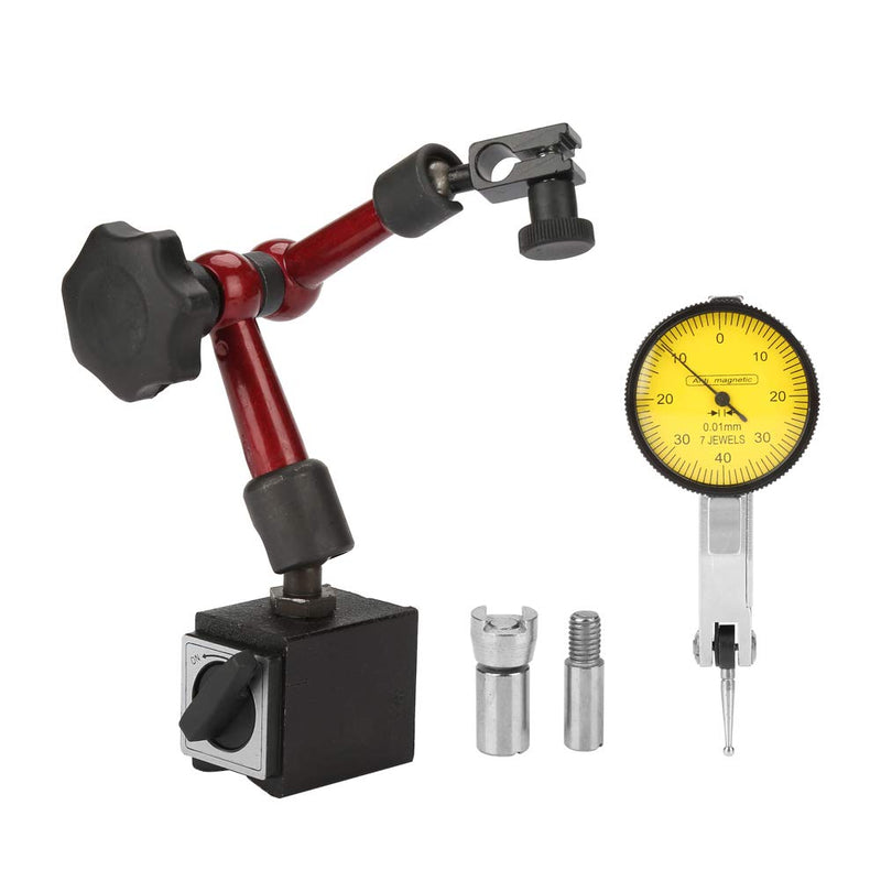 0.01 mm dial indicator with magnetic holder 0~0.8 mm magnetic measuring stand with dial indicator lathe accessories metal