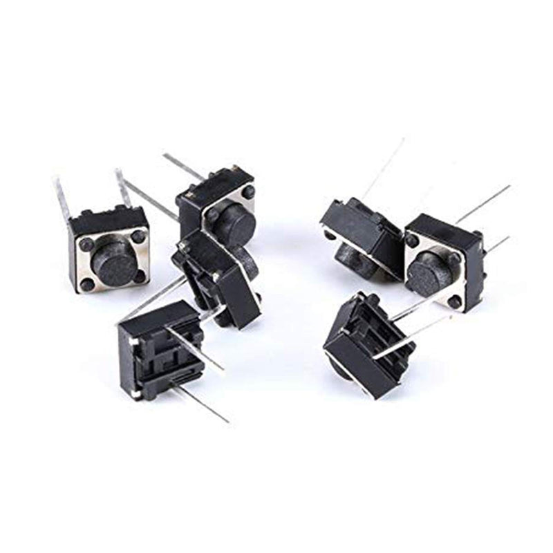 Youmile 100PACK Tact Button Switch 2 Pin DIP 6x6x5mm PCB Momentary Tactile Tact Push Button Switch 2pin DIP 6 x 6 x 5 mm