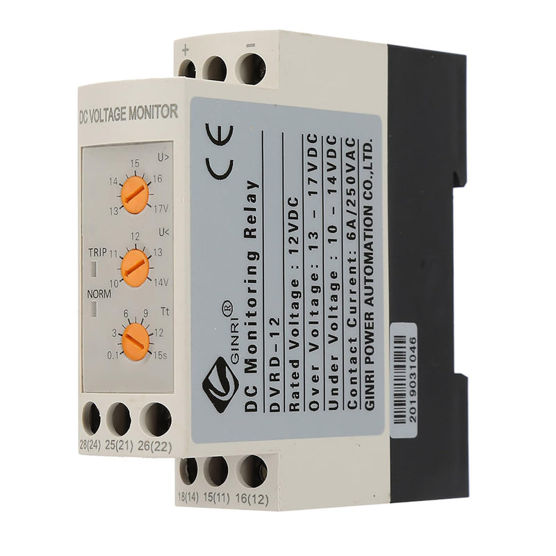 Overvoltage Protection Undervoltage Protection Monitoring Relay Circuit Breaker Adjustable Control Module DC 12V/24V/36V/48V(DC12V)