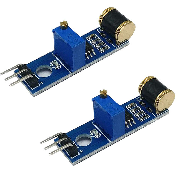 Hailege 801S Vibration Sensor Module Vibration Module Analogue Output Adjustable Sensitivity Pack of 2