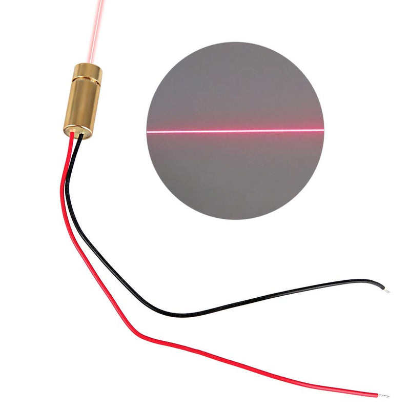 Focusable laser module, 2.8-5V | 650nm | 5mW | 9 * 23mm diode module Red Dot laser head measuring tool (line)