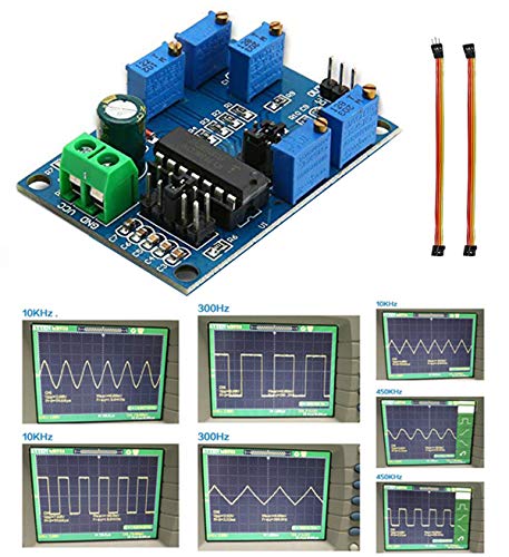 Signal Generator Module ICL8038 Medium Low Frequency Signal Source 10Hz-450KHz Triangle Rectangle Wave Triple Signal Generator Module with Dupont Cable
