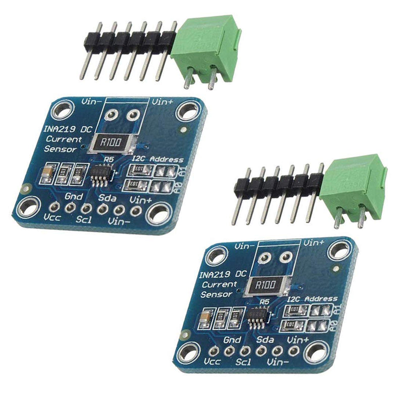 Hailege 2pcs INA219 I2C Bidirectional DC Power Supply Sensor Power Monitor Sensor Module 3-5.5V