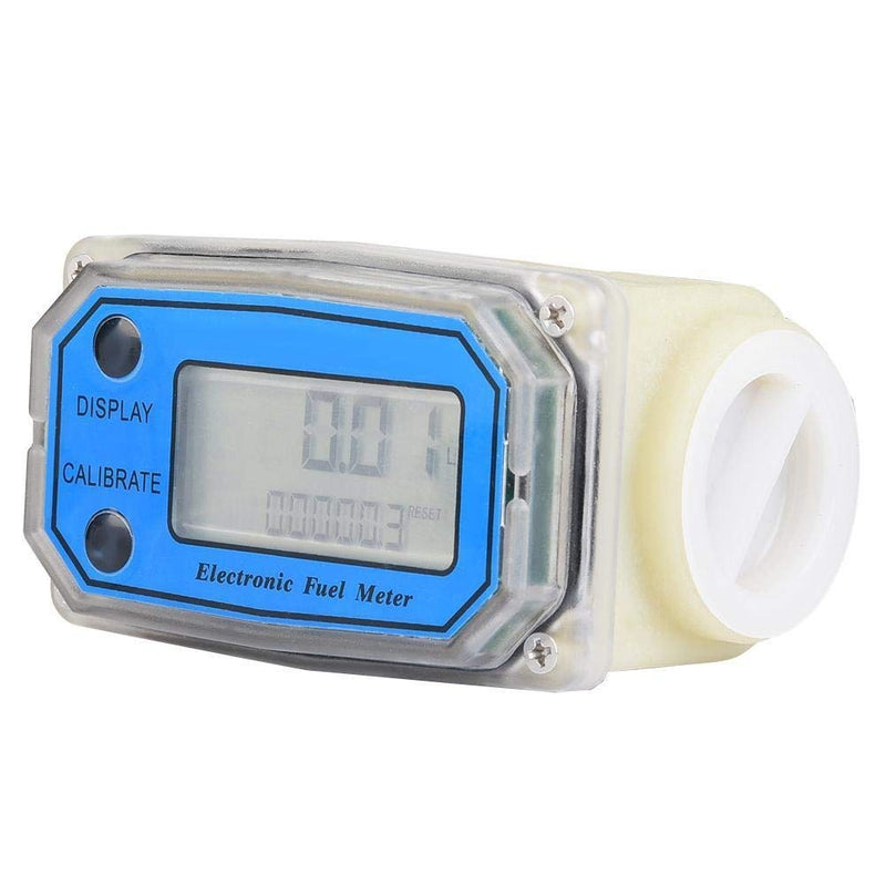 Nikou Flow Meter Turbine Meter - 15-120L/min 1" NPT Mini Diesel Fuel Flow Meter Digital Turbine Meters