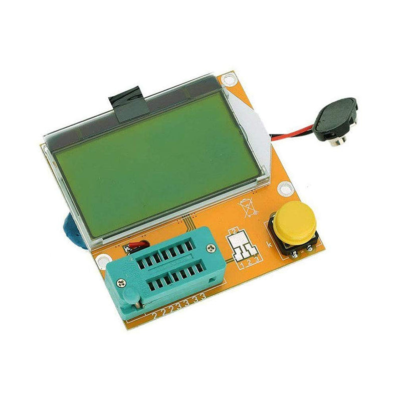 Hailege LCR-T4 Multifunctional Meter Resistance Capacitor Diode MOS Tube SCR Transistor ESR Meter Tester 9V 128 * 64 Yellow Green LCD