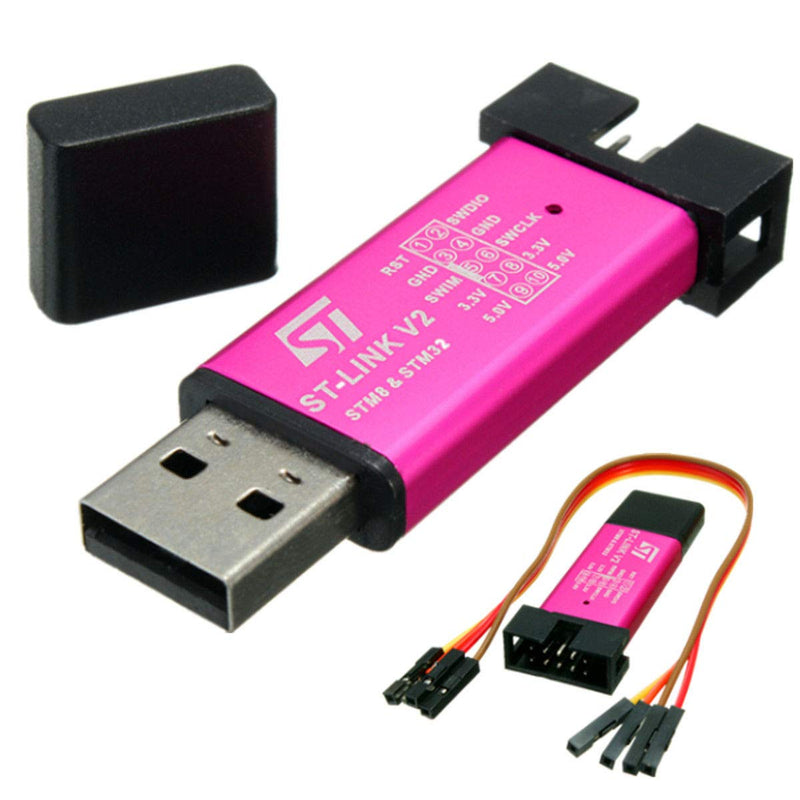 Hailege STM32F103C8T6 STM8 STM32 ST-Link V2 Emulator Downloader Programmer with Dupont Wires