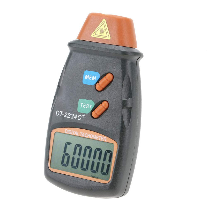 DT-2234C + Digital Laser Tachometer 2.5rpm - 99,999rpm Non-contact LCD Photo Tachometer with Pocket Display, Mini Tachometer, Infrared and Laser Thermometer