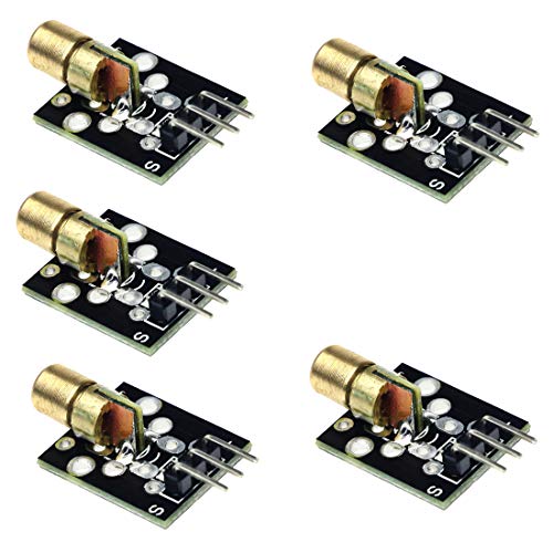 Hailege 5 x 5mW 650nm Red Dot Laser Diode Laser Transmitter Module PIC AVR DC5V KY-008