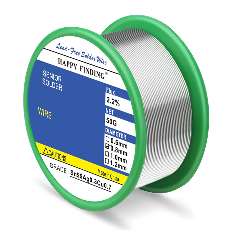 Tin solder, lead-free solder with rosin core (Sn99 Ag0.3 Cu0.7/0.8mm, 50g) Sn99 Ag0.3 Cu0.7/0.8mm, 50g