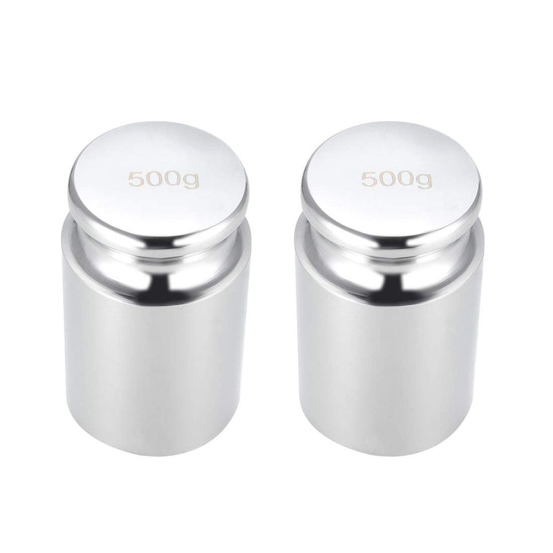 sourcing map 2pcs gram calibration weight 500g M1 precision steel chrome plated digital scales