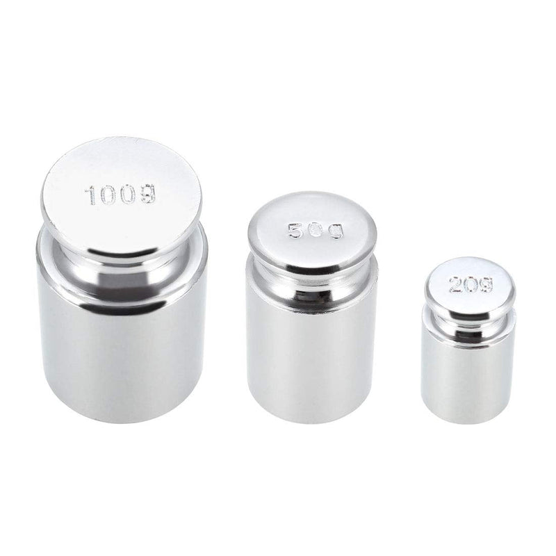 sourcing map gram calibration weight set for digital scales 20g 50g 100g M1 precision chrome steel