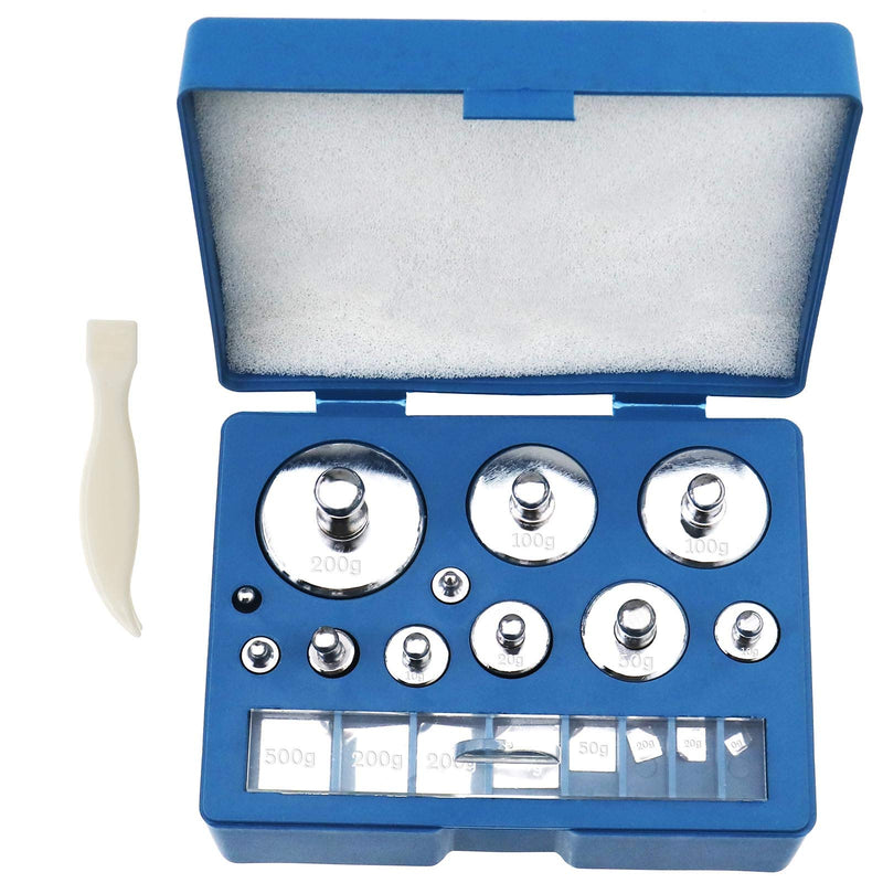 YINETTECH 19 PCS. Calibration Gram Scales Weights Kit with 1 Tweezers 10mg to 200g Digital Scale Jewelry Science Laboratory