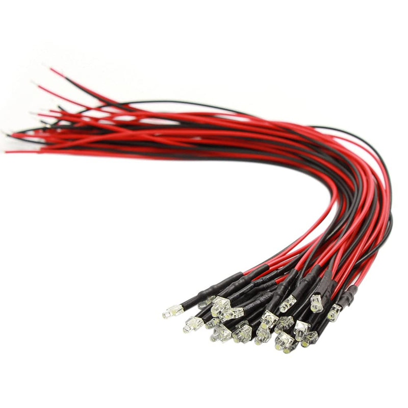Evemodel 20pcs. Pre-wired 1.9mm warm white LED lighting kit 12V ~ 18V NEW L1219WM-20-EU 1.9mm warm white