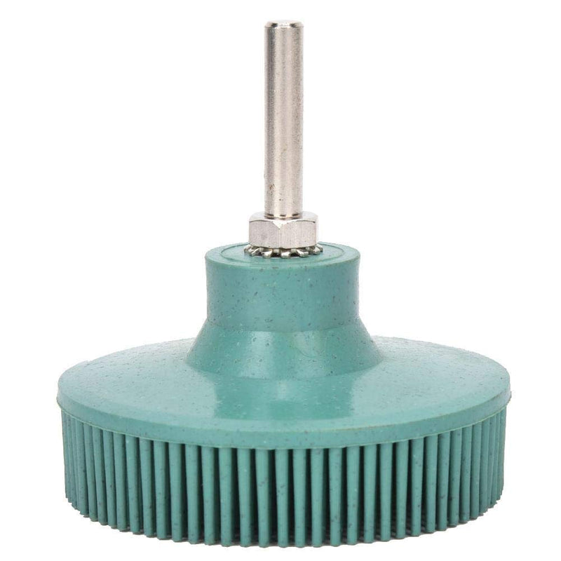 Bristle Brush Disc 3 Inch Rubber Abrasive Brush Polishing Grinding Disc for Burr Rust Removal (Green)